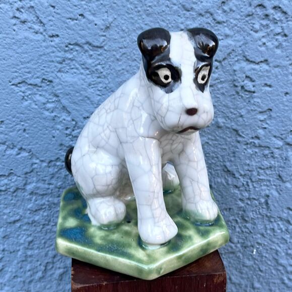 Vintage Jack Russel Terrier Statue Ceramic Dog Takahashi style kitsch - Picture 1 of 10
